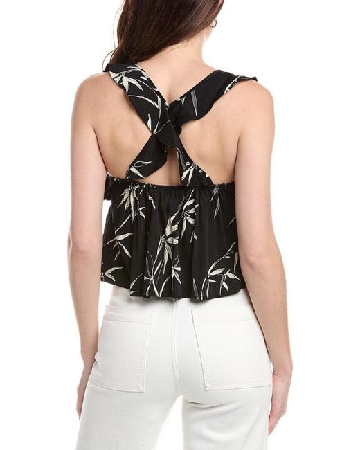 Saltwater Luxe Black Ruffle Tank