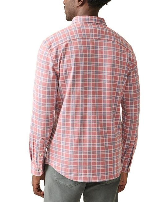 Faherty Brand Red Coastline Knit Shirt for men