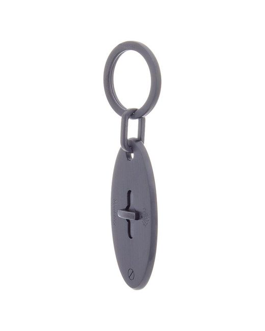 Mulberry White Postman's Buckle Key Ring
