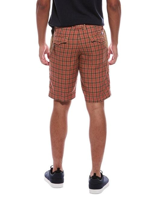 Slowear Red Linen-Blend Short for men