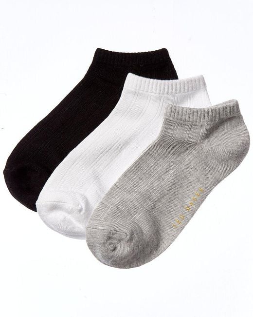 Ted Baker Multicolor Set Of 3 Low Cut Sock