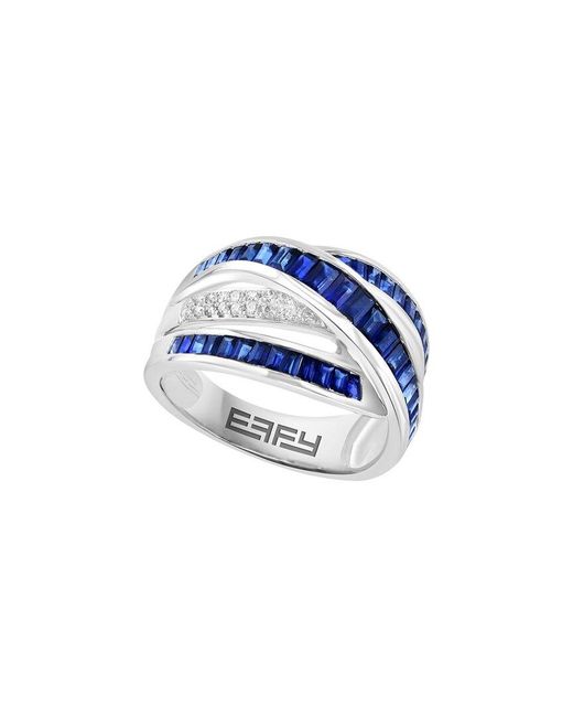 Effy Fine Jewelry Blue 14K 2.45 Ct. Tw. Diamond & Sapphire Ring