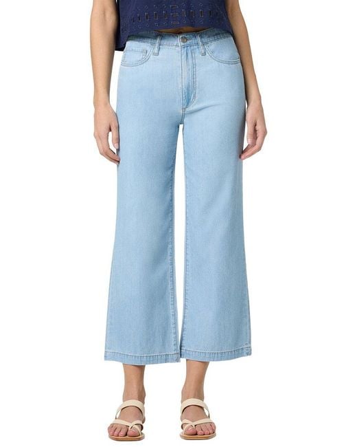 Joe's Jeans Blue Chambray High Rise Wide Leg Crop Jean