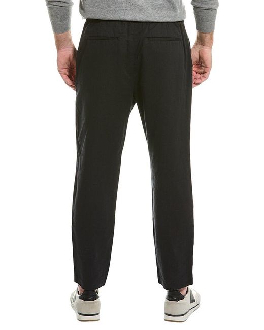 AllSaints Black Algol Linen-blend Pant for men