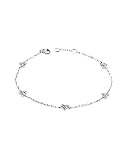 Sabrina Designs White 14K 0.27 Ct. Tw. Diamond Station Bracelet