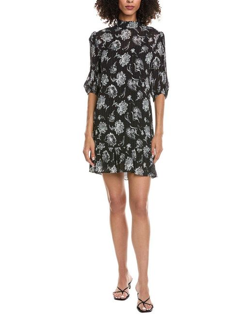 The Kooples Black Dandy Jacquard Mini Dress