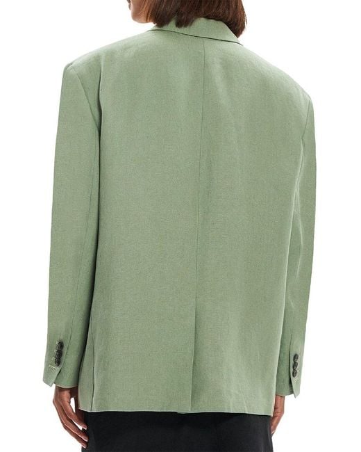 Theory Green Boxy Oversized Jacket