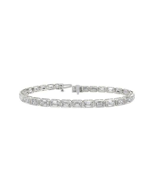 Lab Grown Diamonds White 14K 9.90 Ct. Tw. Lab-Grown Diamond Tennis Bracelet