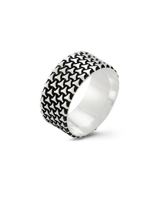 YIELD OF MEN Black Yield Of Silver Ring for men
