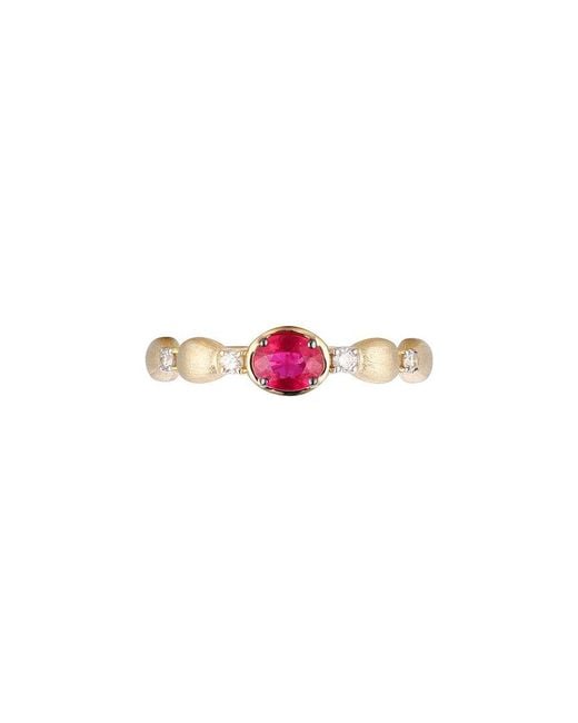 Gregg Ruth White 14K 0.66 Ct. Tw. Diamond & Ruby Ring
