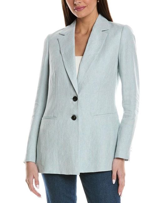 Lafayette 148 New York Blue Genova Blazer