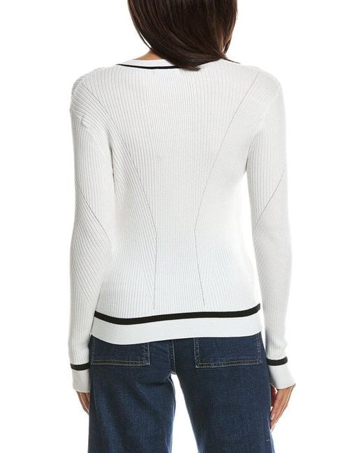 Rag & Bone White Kassy Rib Henley