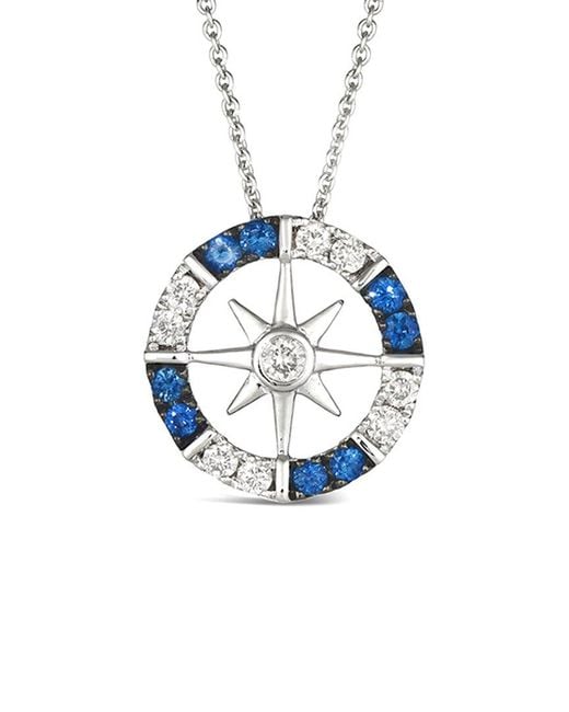 Le Vian Blue Nautical Collection 14K 0.40 Ct. Tw. Diamond & Sapphire Pendant