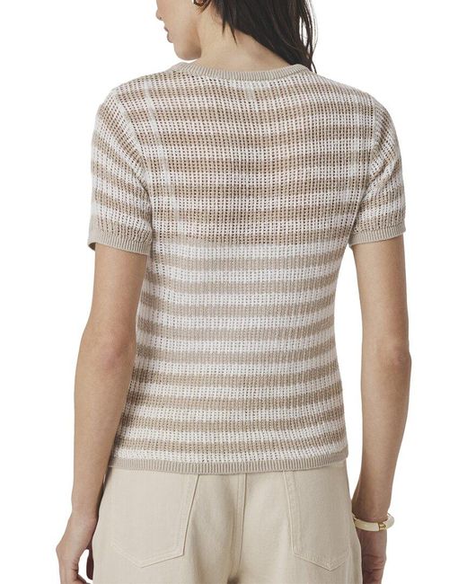 Splendid Gray Yasmine Linen-Blend Sweater