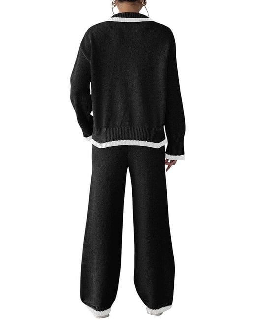 Nino Balcutti Black 2pc Sweater & Pant Set