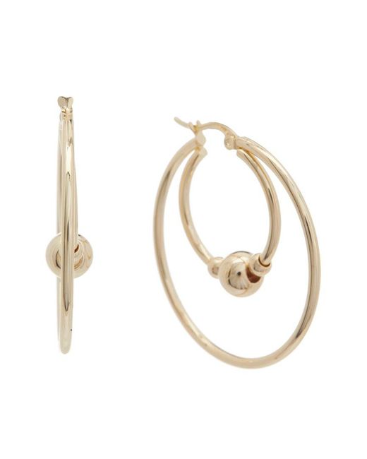 Juvell Metallic 18K Plated Double Row Hoops