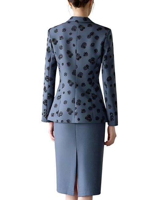 FLORIDA CLOTHING Blue 2Pc Blazer & Dress Set