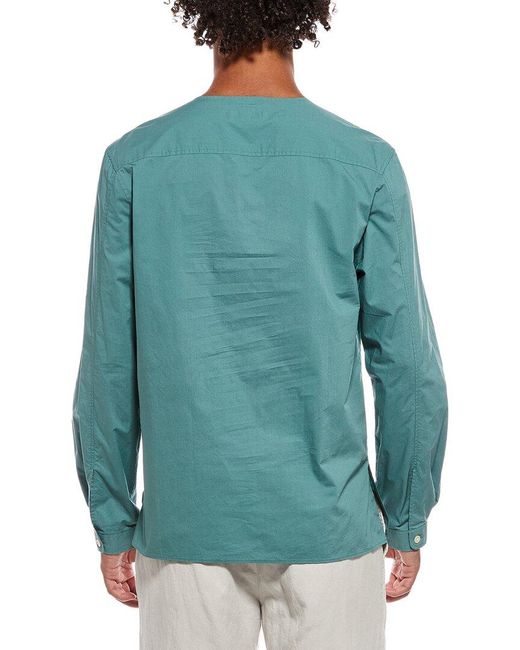Officine Generale Blue Officine Generale Ezekiel Poplin Shirt for men