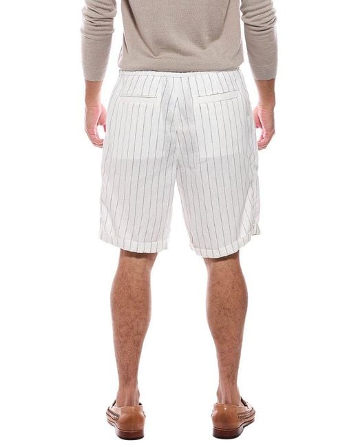 Brunello Cucinelli White Linen Short for men