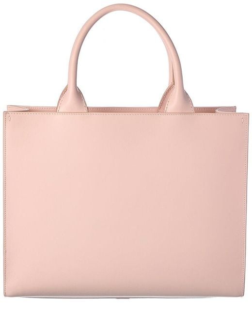 Dolce & Gabbana Pink Dg Small Leather Shopper Tote