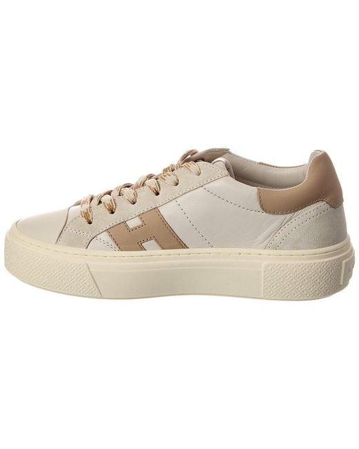 Hogan Natural Crosswind Leather Sneaker