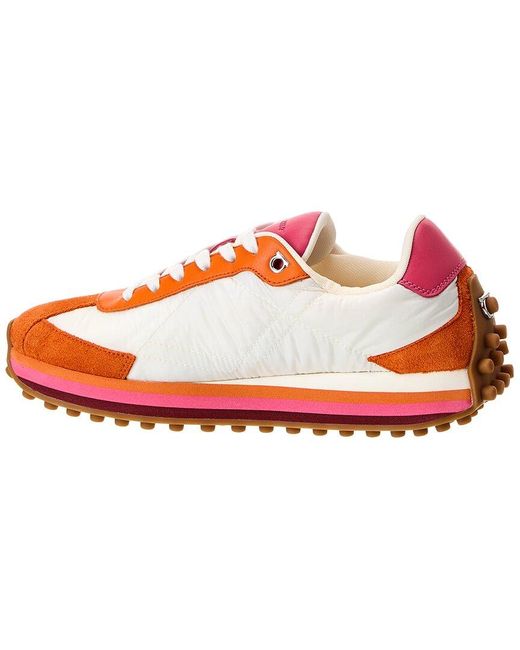 Ferragamo White Iggy Nylon & Suede Sneaker