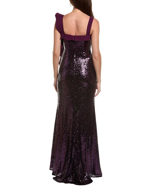 Rene Ruiz Purple Cascade Gown