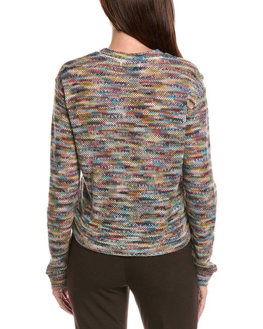 Missoni Gray Mesh Knit Wool, Alpaca, & Mohair-Blend Sweater