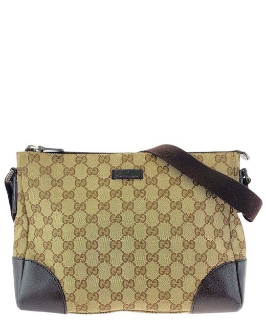 Gucci Multicolor Brown GG Canvas & Leather Shoulder Bag (authentic Pre-loved)
