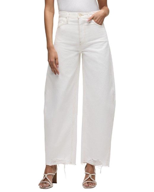 Hudson White Bailey Relaxed Barrel Jean