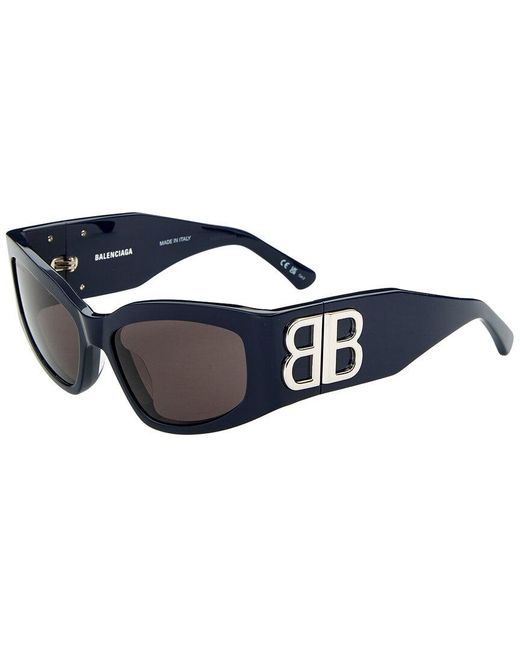 Balenciaga Blue 57Mm Sunglasses