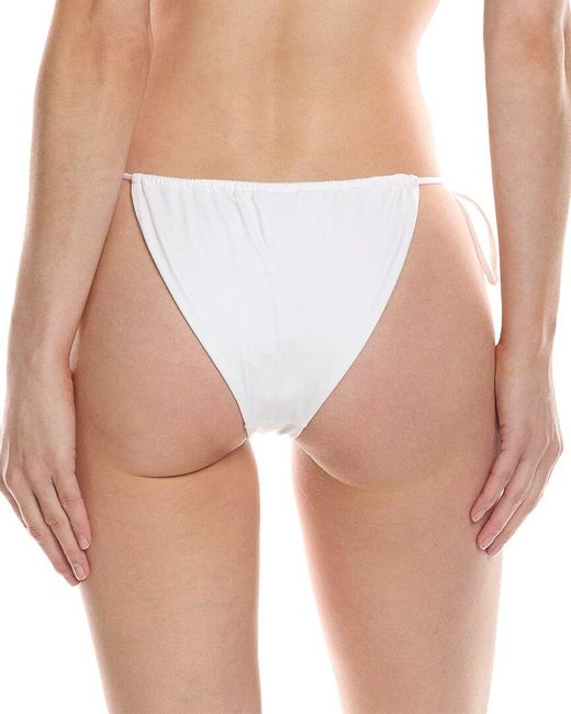 Monica Hansen White Bond Girl Side Tie String Bikini Bottom
