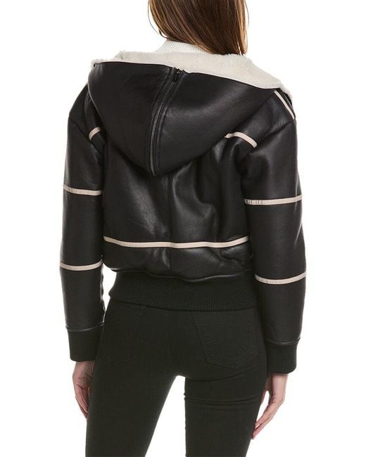 Bogner Black Lomi-l Leather & Shearling Jacket