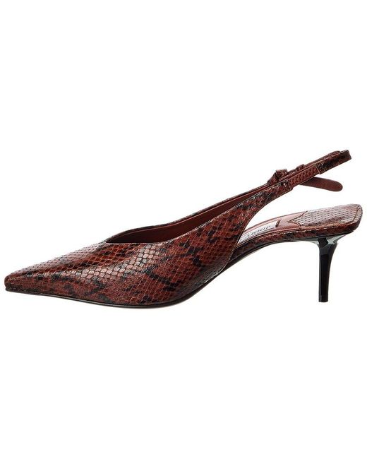 Jimmy Choo Brown Camie 65 Snake-Embossed Leather Slingback Pump
