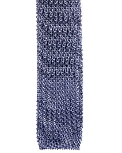 Brunello Cucinelli Blue Silk Tie for men