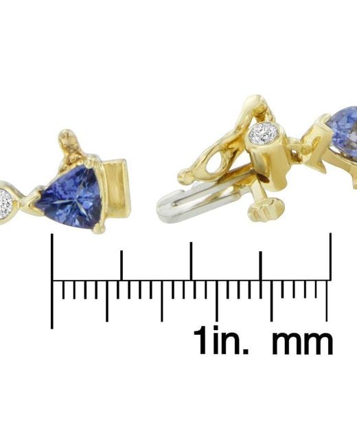 Haus of Brilliance White Colorful Gemstones 14K 8.31 Ct. Tw. Diamond & Lab-Grown Tanzanite Link Bracelet