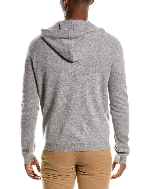 Magaschoni Cashmere Henley Hoodie in Gray for Men Lyst