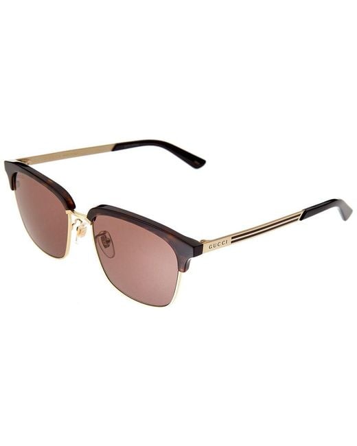 gucci 55mm round sunglasses