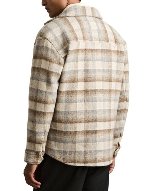 Reiss Brown Mellish Brushed Shirt for men