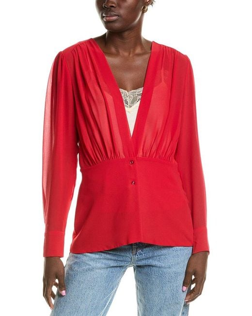 BCBGMAXAZRIA Red Blouse