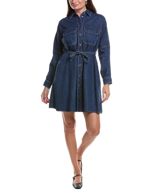 Max Mara Blue Balenio Denim Mini Dress