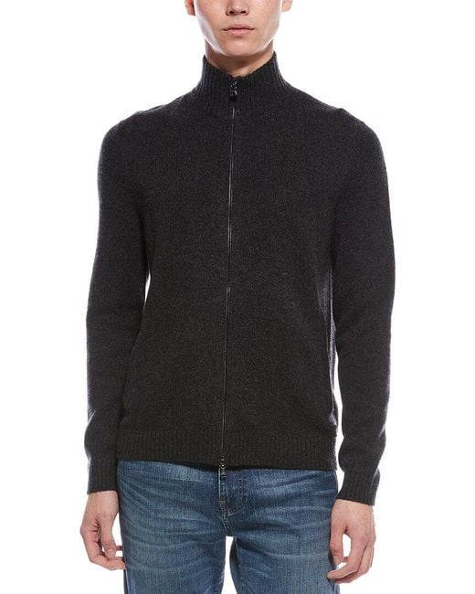 Bogner Black Dexter Wool & Cashmere-blend Mock Cardigan for men