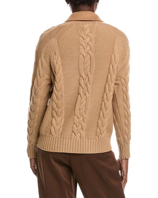 Max Mara Natural Micio Wool & Cashmere-Blend Jacket