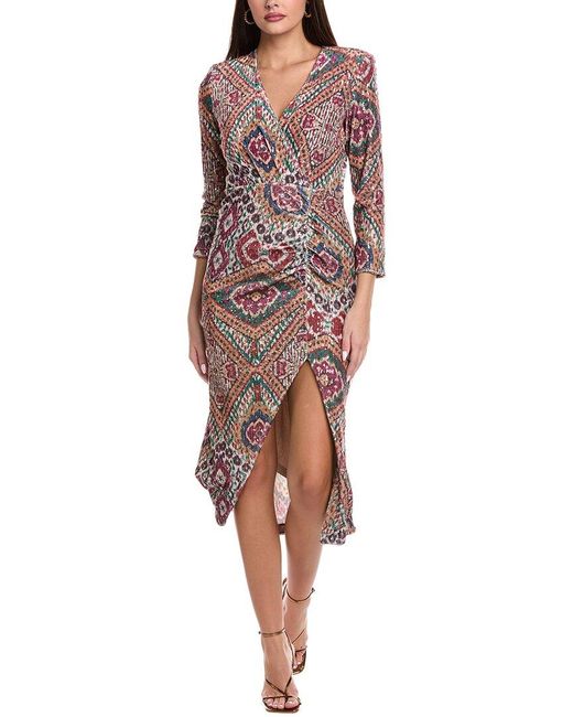 Ba&sh Red Tatiana Midi Dress