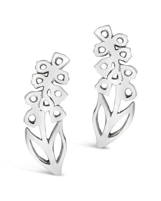 Sterling Forever White Silver Birth Flower May Lily Of The Valley Studs
