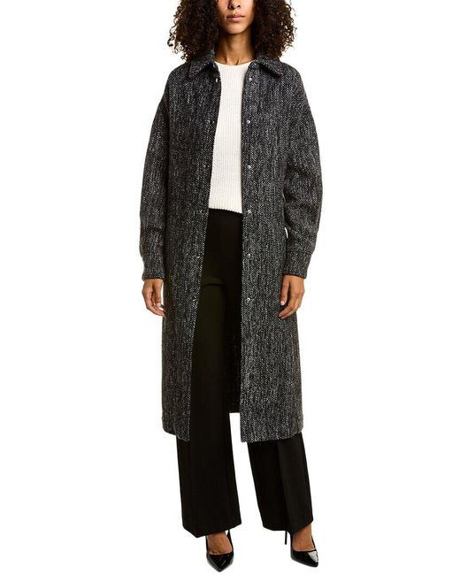IRO Black Marcus Wool-blend Coat