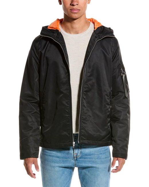 Rag & Bone Black Manston Hooded Tactic Jacket for men