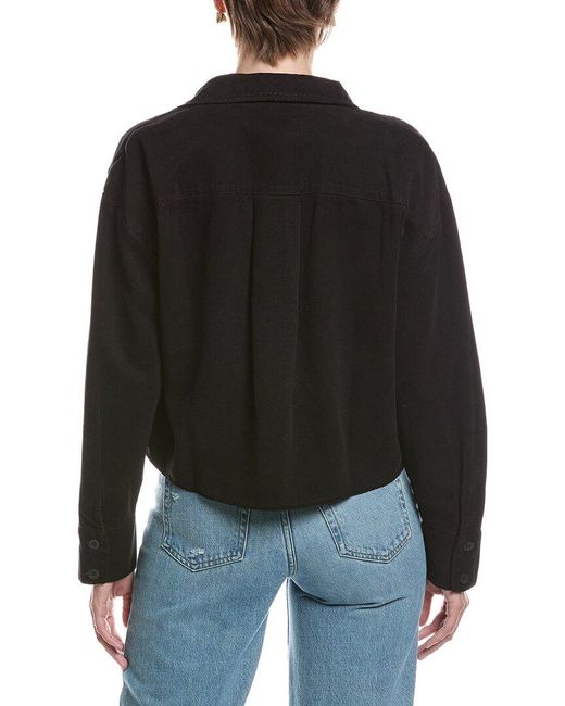 Bella Dahl Black Oversized Cropped Shacket