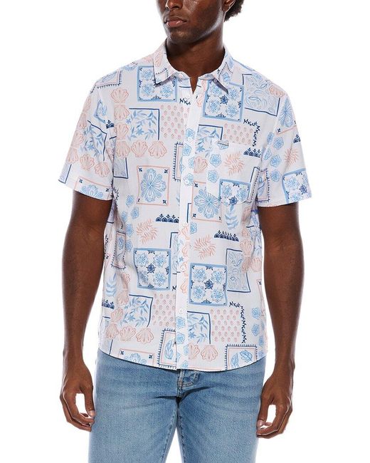 Vintage Summer White Seersucker Shirt for men