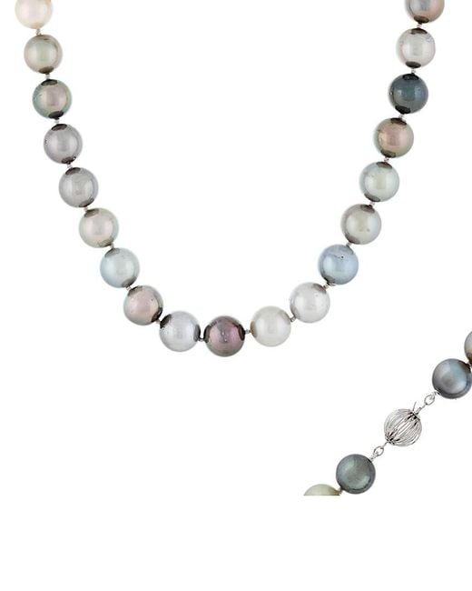 Masako Pearls Metallic Splendid Pearls 14k 11-13mm Tahitian Pearl Necklace